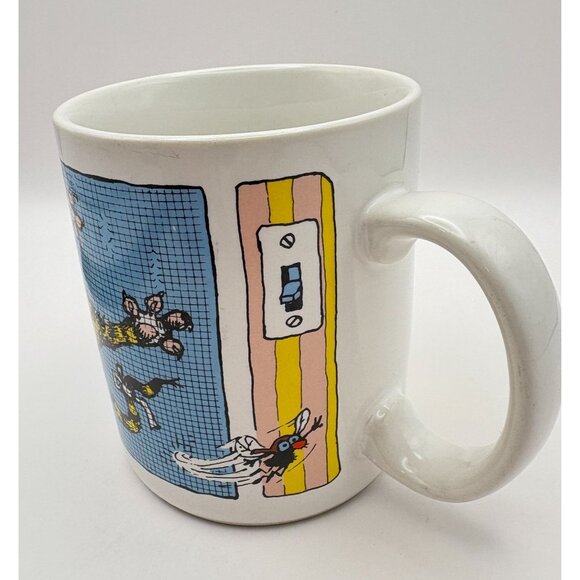 Gary Patterson Anybody Home? Cartoon Coffee Mug Cat Mice Comic Retro 80s - Picture 3 of 10